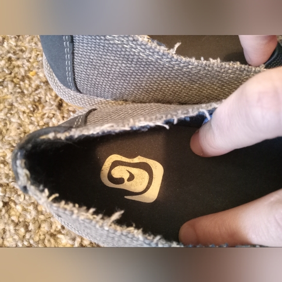 Boys Blue Canvas Slippers - Picture 3 of 6